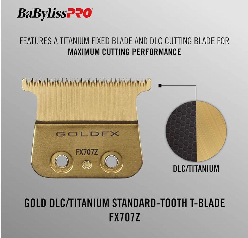 Gold Shallow Tooth Babyliss Skeleton Blade
