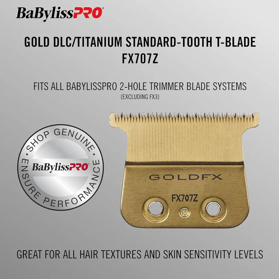 Gold Shallow Tooth Babyliss Skeleton Blade