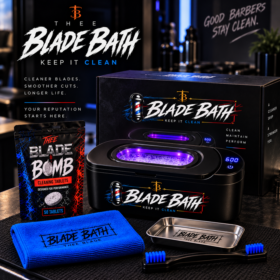 NEW! Thee Blade Bath Cleaning System