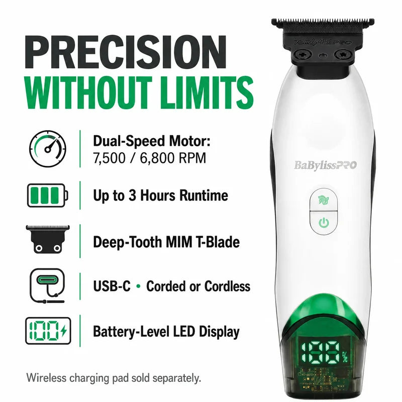 White Babyliss Tomb 45 Trimmer